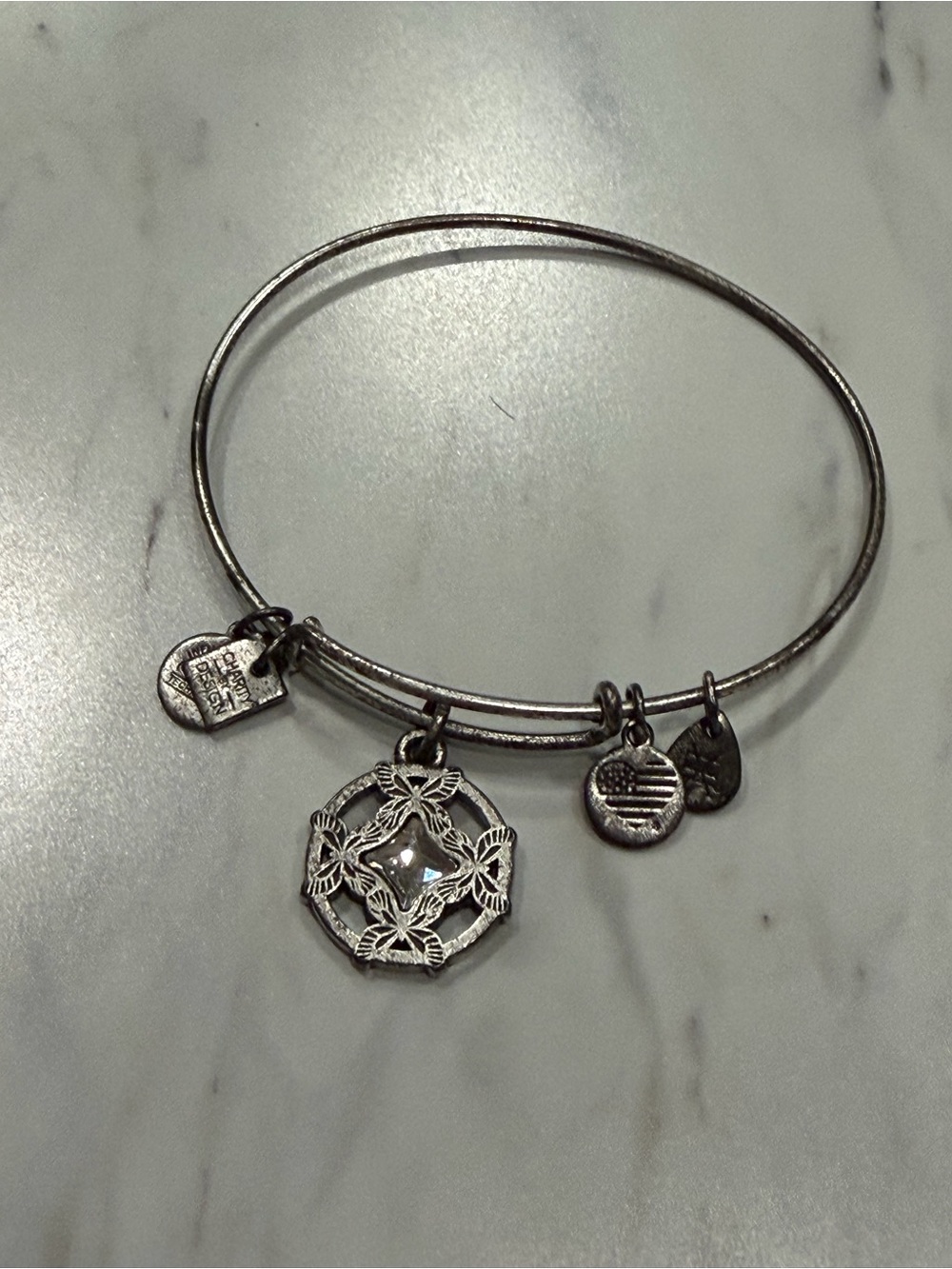 Alex & Ani Bangle Bracelet Jewelry - Silver - Wings of Change Butterfly